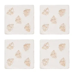 Bee Imprint Coasters - Set of 4