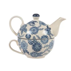 Blue Willow Floral Tea For One
