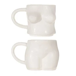 Body Stacking Mugs White - Set of 2
