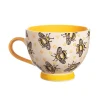 Busy Bees Stamped Yellow Mug