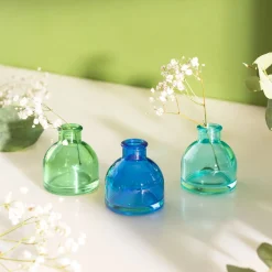 Cool Toned Mini Bud Vases - Set of 3