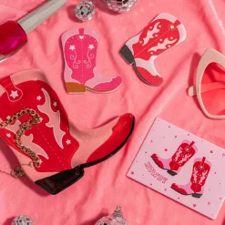 Cowboy Boot Pink & Red Trinket Dish