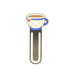Cup of Tea Metal Bookmark