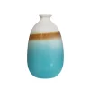 Dip Glazed Ombre Turquoise Vase