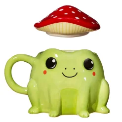 Fergus Frog Mug with Mushroom Lid