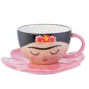 Frida Cup and Flower Saucer Set