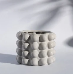 Grey Bobble Planter