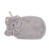 Grey Cat Hot Water Bottle