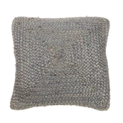 Grey Jute Cushion Cover