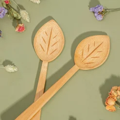 Leaf Bamboo Salad Servers