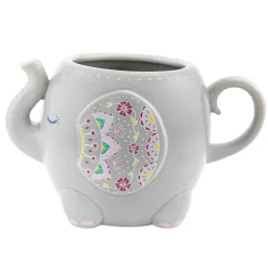 Mandala Elephant Grey Mug