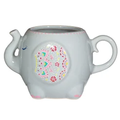Mandala Elephant Grey Mug