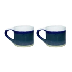 Marlowe Blue Espresso Mugs - Set of 2