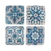 Mediterranean Mosaic Santorini Coasters - Set of 4