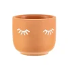 Mini Eyes Shut Terracotta Planter