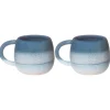 Mojave Glaze Espresso Blue Mug - Set of 2