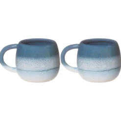 Mojave Glaze Espresso Blue Mug - Set of 2