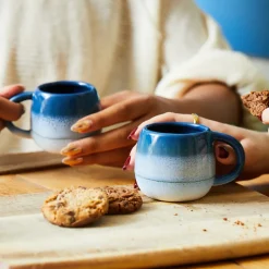 Mojave Glaze Espresso Blue Mug - Set of 2