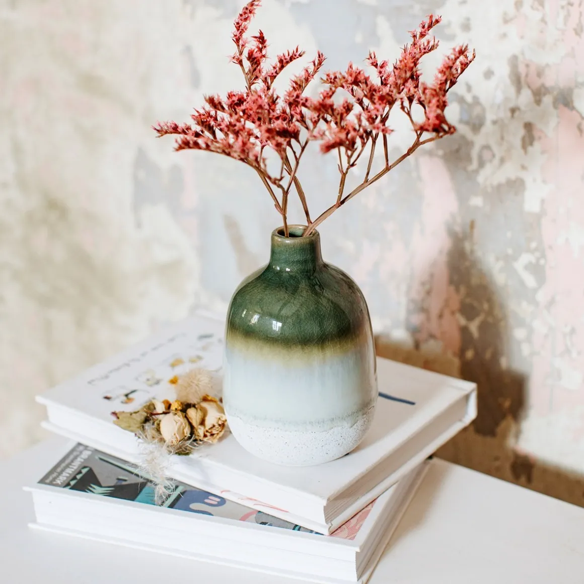 Mojave Glaze Green Vase