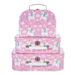 Rainbow Unicorn Suitcases - Set of 3
