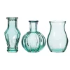 Recycled Glass Vintage Bud Vase Pale Blue - Set of 3