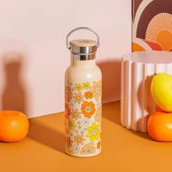 70s Floral Water Bottle