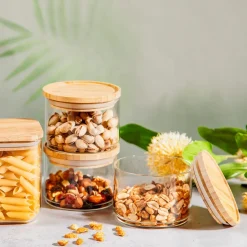 Stacking Glass Storage Jars - Set of 3