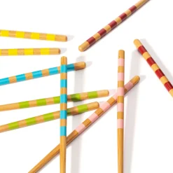 Striped Bamboo Chopsticks - Set of 5