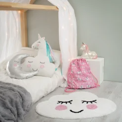 Sweet Dreams Smiling Cloud White Rug
