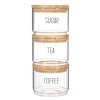 Tea, Coffee, Sugar Stacking Jars - Set of 3