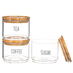 Tea, Coffee, Sugar Stacking Jars - Set of 3