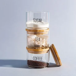 Tea, Coffee, Sugar Stacking Jars - Set of 3