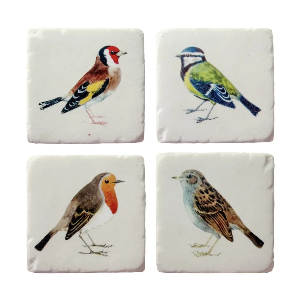 Vintage Birds Coasters - Set of 4
