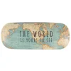 Vintage Map Glasses Case